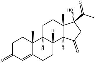 17-Hydroxypregn-4-ene-3,15,20-trione Struktur