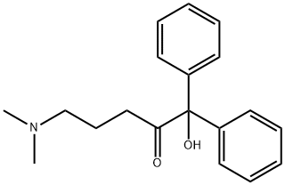 5-(Dimethylamino)-1-hydroxy-1,1-diphenyl-2-pentanone Struktur