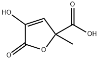 2,5-Dihydro-4-hydroxy-2-methyl-5-oxo-2-furancarboxylic acid Struktur