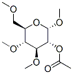 Methyl 2-O-acetyl-3,4,6-tri-O-methyl-alpha-D-glucopyranoside Struktur