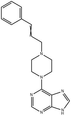 6-(4-Cinnamyl-1-piperazinyl)-9H-purine Struktur