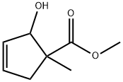 3-Cyclopentene-1-carboxylicacid,2-hydroxy-1-methyl-,methylester(9CI) Struktur