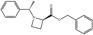 BENZYL [1(1S),2R]-1-(1-PHENYLETHYL)AZETIDINE-2-CARBOXYLATE Struktur