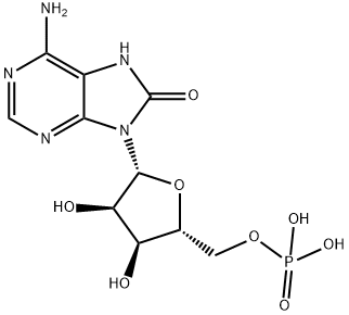 8-hydroxyadenosine 5'-monophosphate Struktur