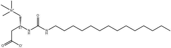 3-(tetradecylcarbamoylamino)-4-trimethylammonio-butanoate Struktur