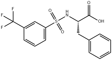 N-([3-(TRIFLUOROMETHYL)PHENYL]SULFONYL)PHENYLALANINE Struktur