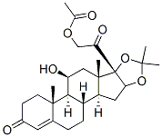 11beta,21-dihydroxy-16alpha,17-(isopropylidenedioxy)pregn-4-ene-3,20-dione 21-acetate Struktur