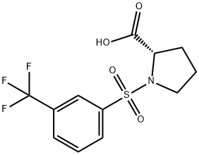 1-(3-(TRIFLUOROMETHYL)BENZENESULFONYL)PROLINE Struktur