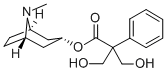 α,α-Bis(hydroxymethyl)benzeneacetic acid (1R,5S)-8-methyl-8-azabicyclo[3.2.1]oct-3α-yl ester Struktur