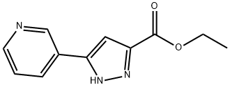 5-(PYRIDIN-3-YL)-1H-PYRAZOLE-3-CARBOXYLIC ACID ETHYL ESTER Struktur