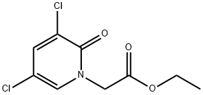 3,5-Dichloro-2-oxo-1,2-dihydro-1-pyridineacetic acid ethyl ester Struktur