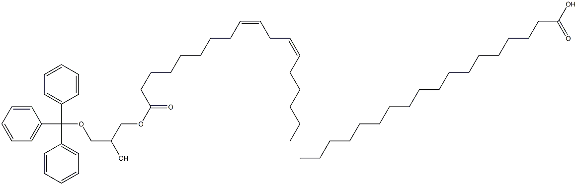 [R,(-)]-1-O-Linoleoyl-2-O-stearoyl-3-O-trityl-D-glycerol Struktur