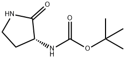 Carbamic acid, [(3R)-2-oxo-3-pyrrolidinyl]-, 1,1-dimethylethyl ester (9CI) Struktur