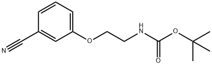 3-(Boc-aMinoethyloxy)benzonitrile Struktur