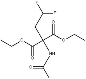 2-ACETYLAMINO-2-(2,2-DIFLUORO-ETHYL)-MALONIC ACID DIETHYL ESTER Struktur