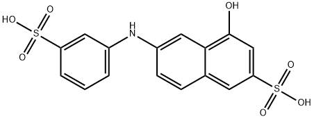 4-Hydroxy-6-(3-sulphoanilino)naphthalene-2-sulphonic acid Structure