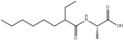 Alanine,  N-(2-ethyl-1-oxooctyl)- Struktur