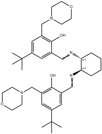 2,2'-((1S,2S)-(+)-1,2-CYCLOHEXANEDIYLBIS((E)(NITRILOMETHYLIDYNE)))BIS(4-(TERT-BUTYL)-6-(4-MORPHOLINYLMETHYL)PHENOL), 97 Struktur