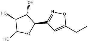 2,3,4-Furantriol, 5-(5-ethyl-3-isoxazolyl)tetrahydro-, (3R,4S,5R)- (9CI) Struktur