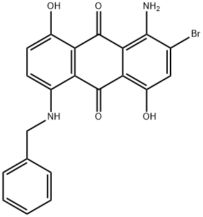 1-amino-5-(benzylamino)-2-bromo-4,8-dihydroxyanthraquinone  Struktur