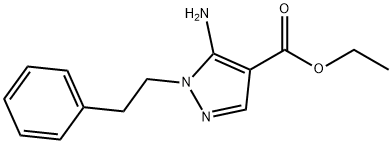 ETHYL 5-AMINO-1-PHENETHYLPYRAZOLE-4-CARBOXYLATE Struktur