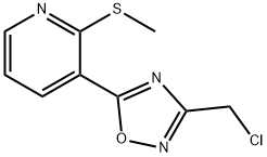 3-[3-(CHLOROMETHYL)-1,2,4-OXADIAZOL-5-YL]-2-(METHYLTHIO)PYRIDINE Struktur