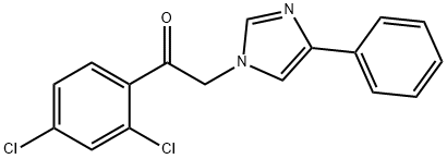 Ethanone,  1-(2,4-dichlorophenyl)-2-(4-phenyl-1H-imidazol-1-yl)- Struktur