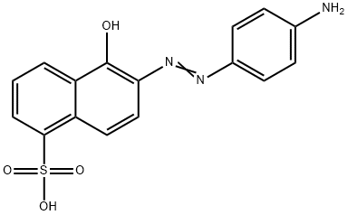 6-[(4-aminophenyl)azo]-5-hydroxynaphthalene-1-sulphonic acid Struktur