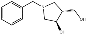 (3R,4R)-1-ベンジル-4-ヒドロキシ-3-ピロリジンメタノール 化學構造式