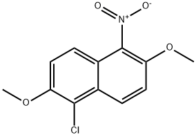 1-Chloro-2,6-dimethoxy-5-nitronaphthalene Struktur