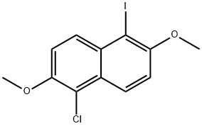 1-Chloro-5-iodo-2,6-dimethoxynaphthalene Struktur