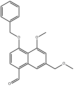 4-(BENZYLOXY)-5-METHOXY-7-(METHOXYMETHYL)-1-NAPHTHALDEHYDE Struktur