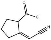 Cyclopentanecarbonyl chloride, 2-(cyanomethylene)-, (Z)- (8CI) Struktur