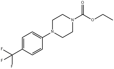 1-(4-TRIFLUOROMETHYLPHENYL)PIPERIDINE-4-CARBOXYLIC ACID ETHYL ESTER Struktur