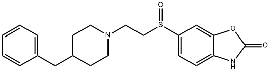 6-{[2-(4-BENZYLPIPERIDIN-1-YL)ETHYL]SULFINYL}-1,3-BENZOXAZOL-2(3H)-ONE Struktur