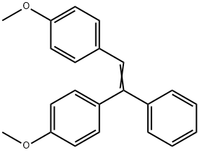 1,1'-(1-Phenyl-1,2-ethenediyl)bis(4-methoxybenzene) Struktur