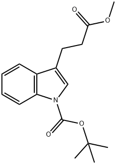 3-(2-METHOXYCARBONYL-ETHYL)-INDOLE-1-CARBOXYLIC ACID TERT-BUTYL ESTER Struktur