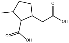 2-Carboxy-3-methyl-1-cyclopentaneacetic acid Struktur