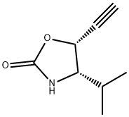 2-Oxazolidinone,5-ethynyl-4-(1-methylethyl)-,(4S,5R)-(9CI) Struktur