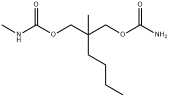 N-Methylcarbamic acid 2-(carbamoyloxymethyl)-2-methylhexyl ester Struktur