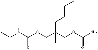 N-Isopropylcarbamic acid 2-(carbamoyloxymethyl)-2-methylhexyl ester Struktur