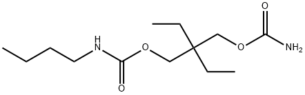 N-Butylcarbamic acid 2-(carbamoyloxymethyl)-2-ethylbutyl ester Struktur