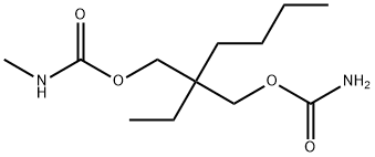 N-Methylcarbamic acid 2-(carbamoyloxymethyl)-2-ethylhexyl ester Struktur