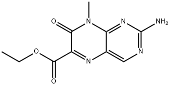 ethyl 2-amino-8-methyl-7-oxo-pteridine-6-carboxylate Struktur