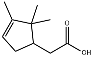 2,2,3-trimethylcyclopent-3-ene-1-acetic acid  Struktur