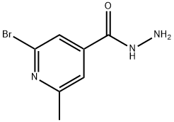 4-Pyridinecarboxylicacid,2-bromo-6-methyl-,hydrazide(9CI) Struktur