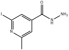 4-Pyridinecarboxylicacid,2-iodo-6-methyl-,hydrazide(9CI) Struktur