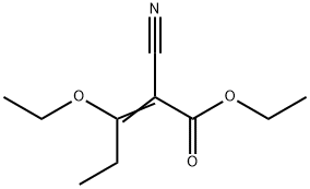 ETHYL 2-CYANO-3-ETHOXY-2-PENTENOATE Struktur