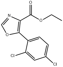 Ethyl 5-(2,4-dichlorophenyl)oxazole-4-carboxylate Struktur