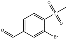 3-Bromo-4-(methylsulfonyl)benzaldehyde Struktur